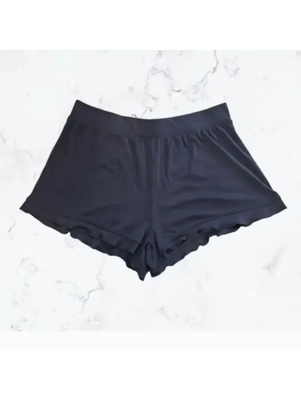 Marine Layer Luxe Rib Ruffle Shorts